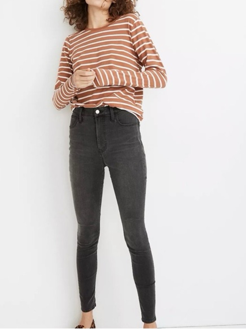 Madewell Black Washed 9” High Rise Skinny Jeans sz 28